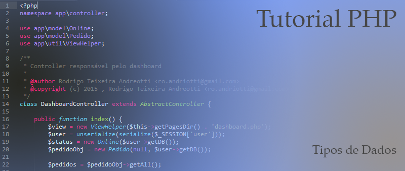 Tutorial PHP: Tipos de Dados